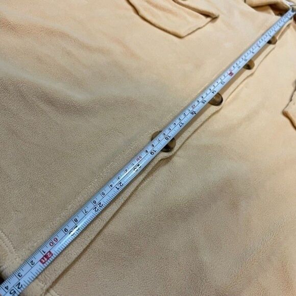 HYFVE Womens Jacket Long Sleeve Button Front Butter Yellow Fleece Cardigan Sz M - Picture 10 of 14